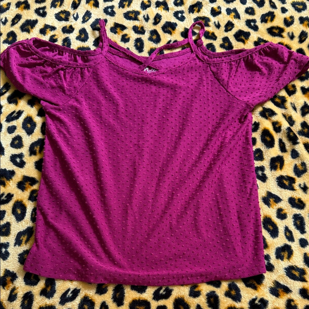 Children’s Place Plum Cold Shoulder Blouse
